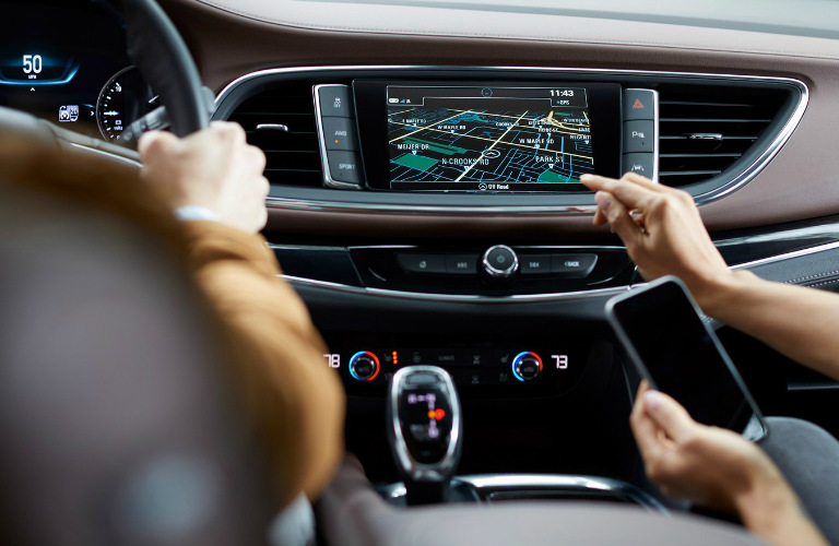 picture of 2018 Buick Enclave interior touchscreen with navigation