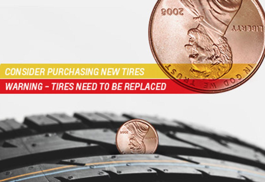Penny test for tire maintenance wear
