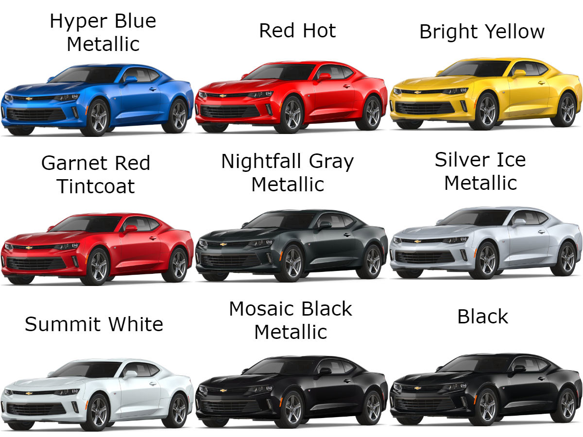 The 2018 Chevrolet Camaro Exterior Color Options Robbins Chevy